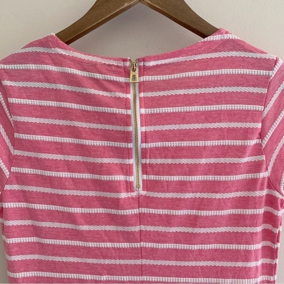 STS Sail to Sable Striped Jetting to Jetties Dress XS Short Sleeve Pink White - Picture 3 of 6